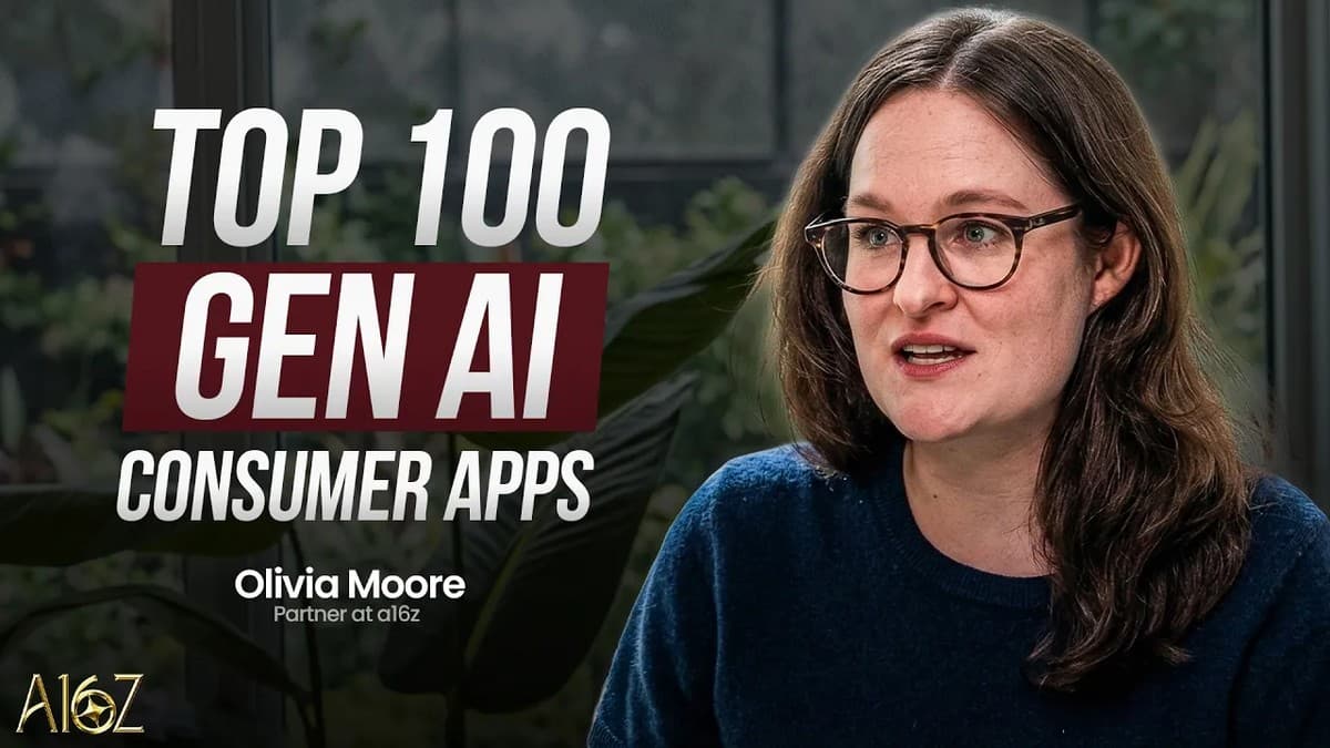 Screenshot from a16z's The Top 100 Consumer AI Apps episode
