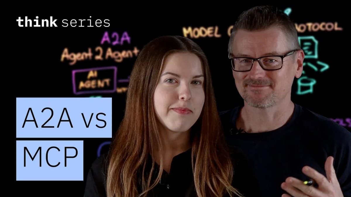 IBM Technology video explaining A2A and MCP protocols for AI agent communication