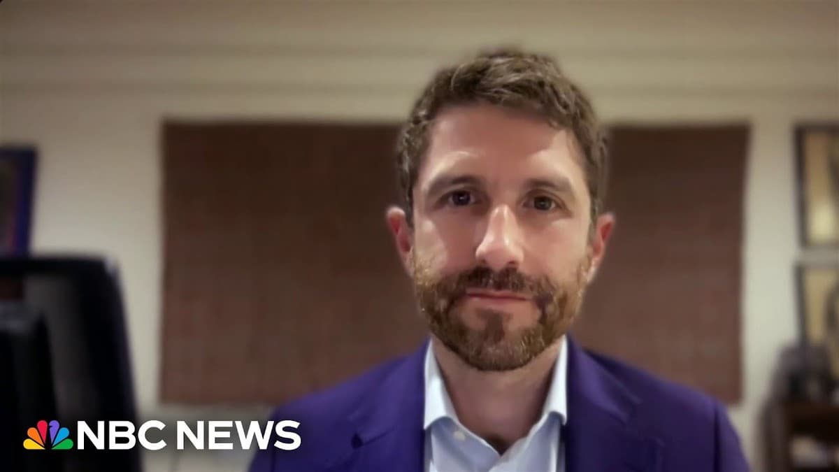 Tristan Harris being interviewed by NBC News about the documentary The AI Doc