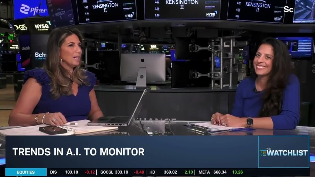 Schwab Network segment discussing Claude download surge and ChatGPT uninstall trends