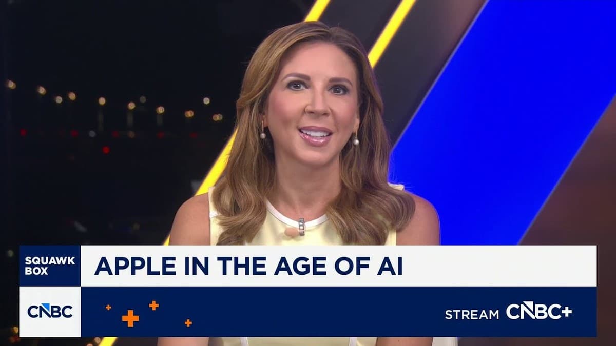 CNBC segment about Apple's AI strategy at age 50