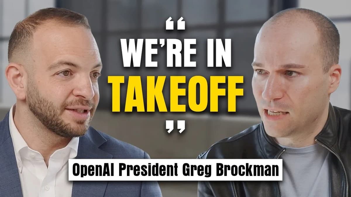 Greg Brockman speaking in studio on the Big Technology Podcast