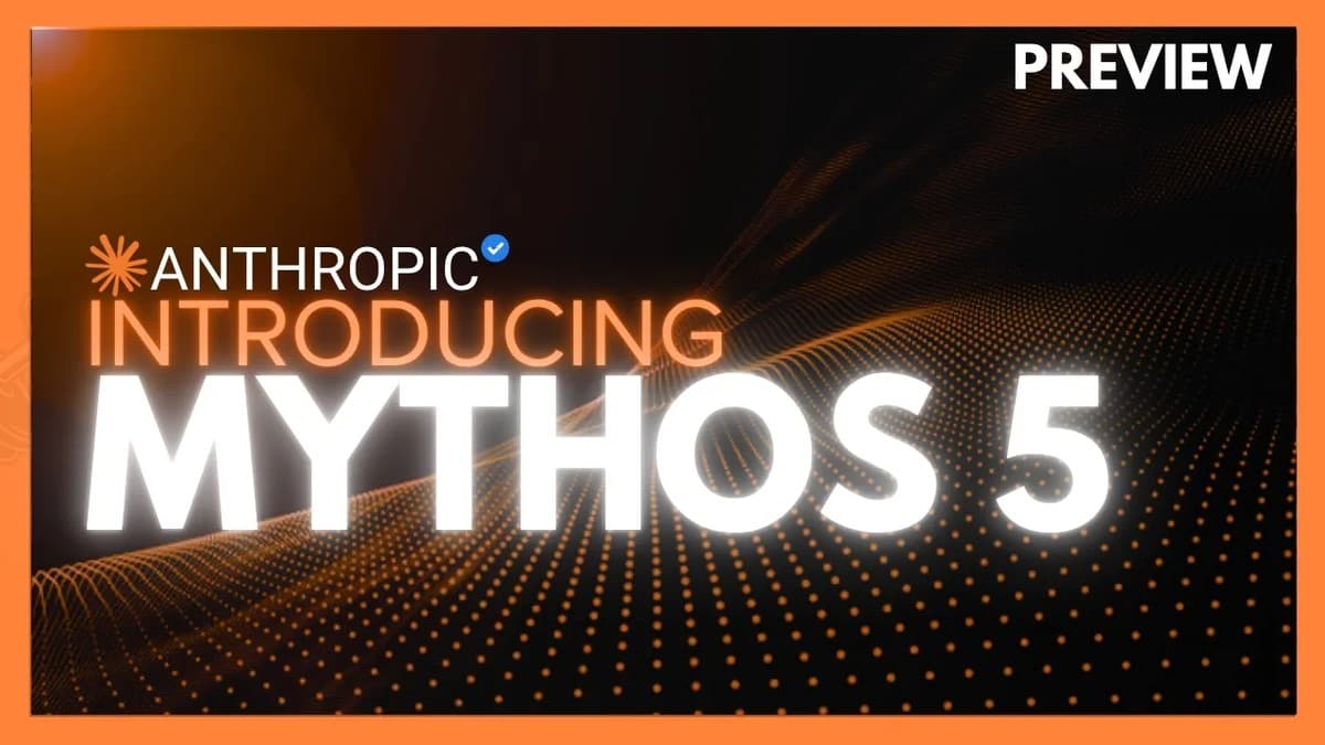 YouTube-miniatyrbilde med tittelen 'Claude Mythos Preview Will Change The World!' mot mørk bakgrunn med glødende teksteffekter og WorldofAI-logo.