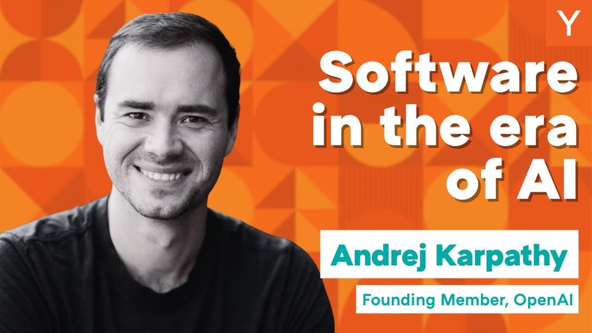 Andrej Karpathy speaking at Y Combinator AI Startup School about Software 3.0