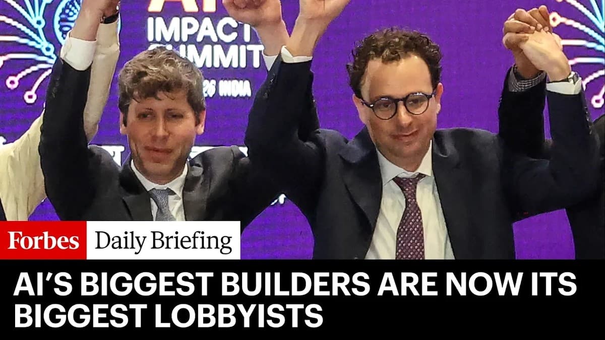 Forbes video thumbnail about AI companies' lobbying spending