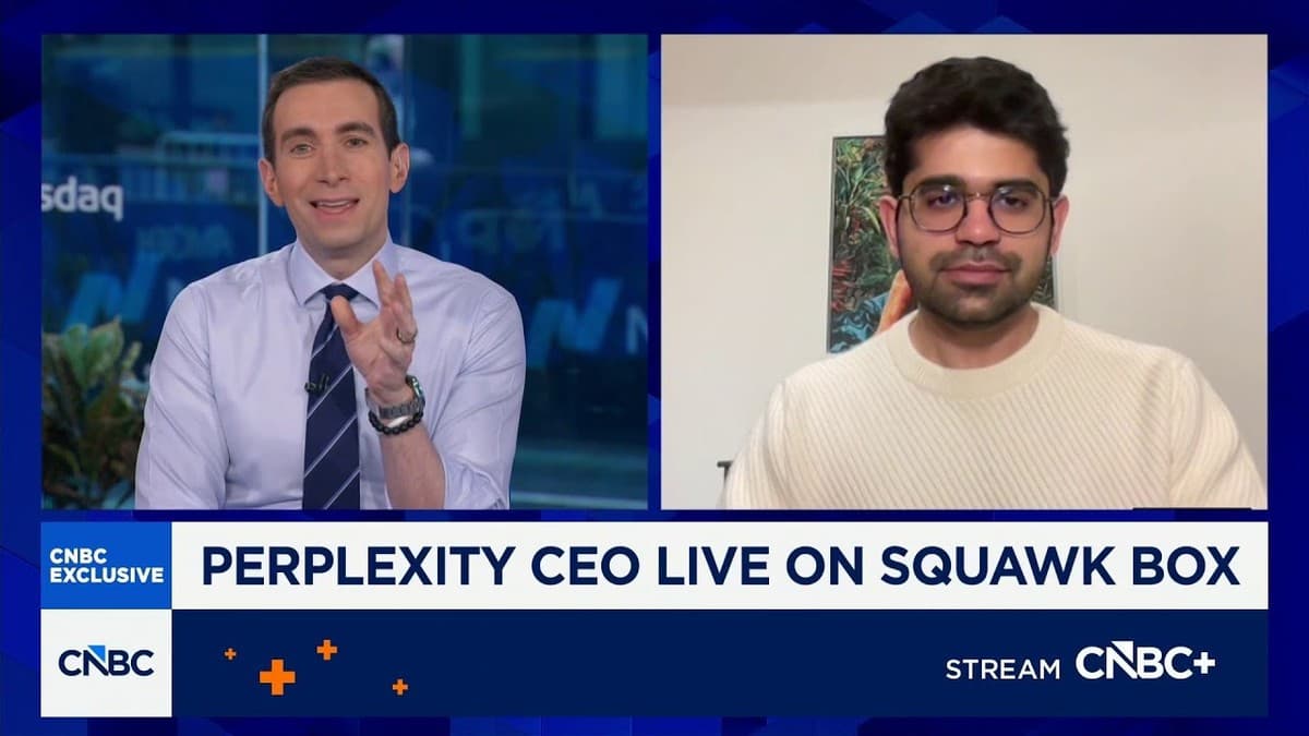 Perplexity CEO Aravind Srinivas on CNBC Squawk Box discussing the Computer AI agent