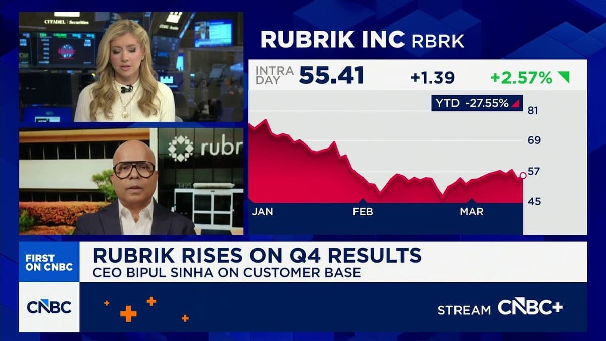 Rubrik CEO Bipul Sinha on CNBC discussing why cybersecurity cannot be vibe coded