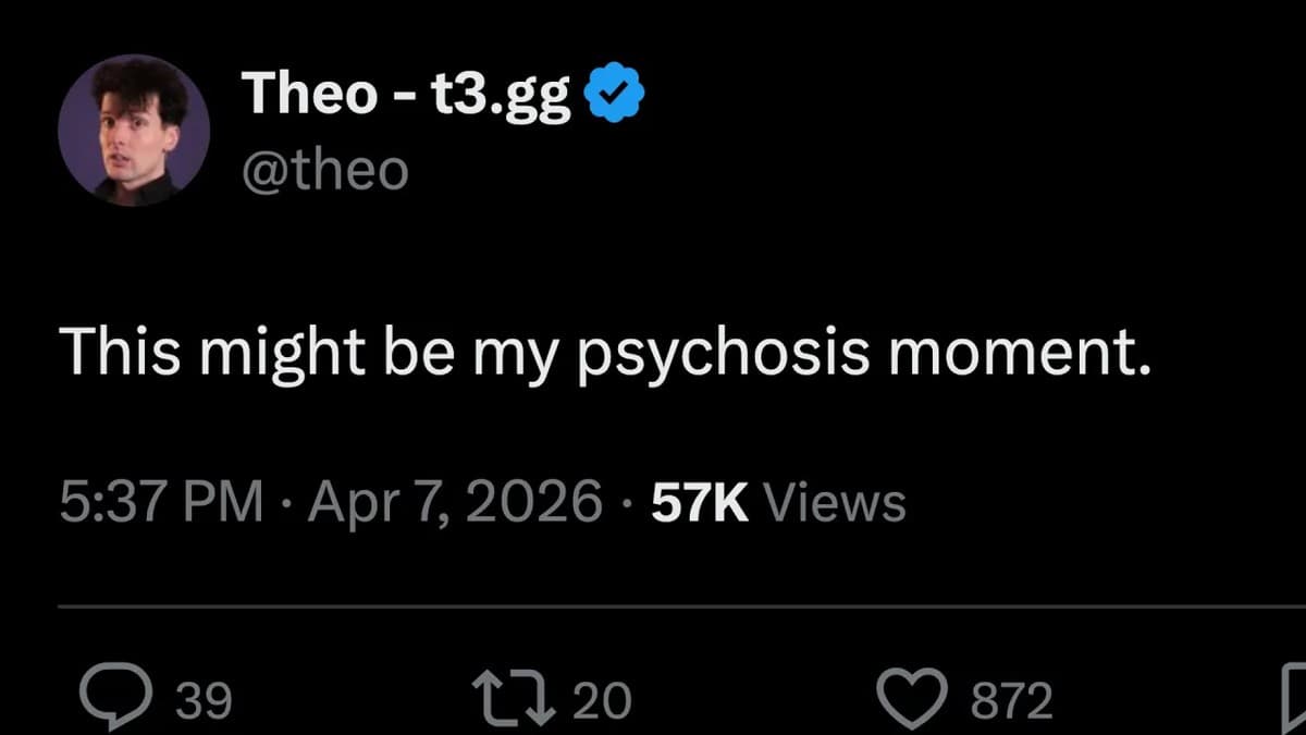 Theo Browne reacts to the Claude Mythos system card announcement