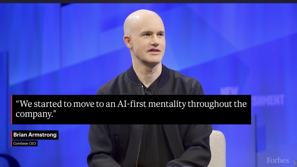 Brian Armstrong, Coinbase-sjef, om å gå over til en AI-først-mentalitet